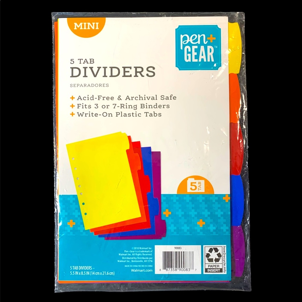 Mini 5 Tab Dividers